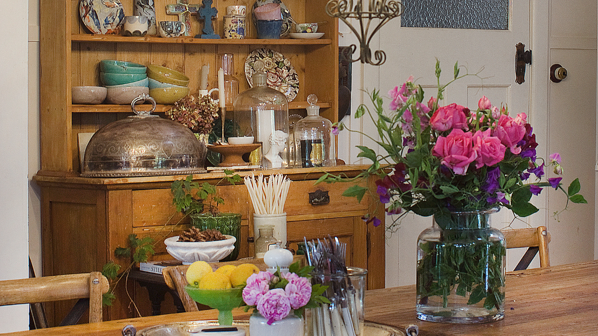 Antique homewares from Rose Harvest shop in Mildura