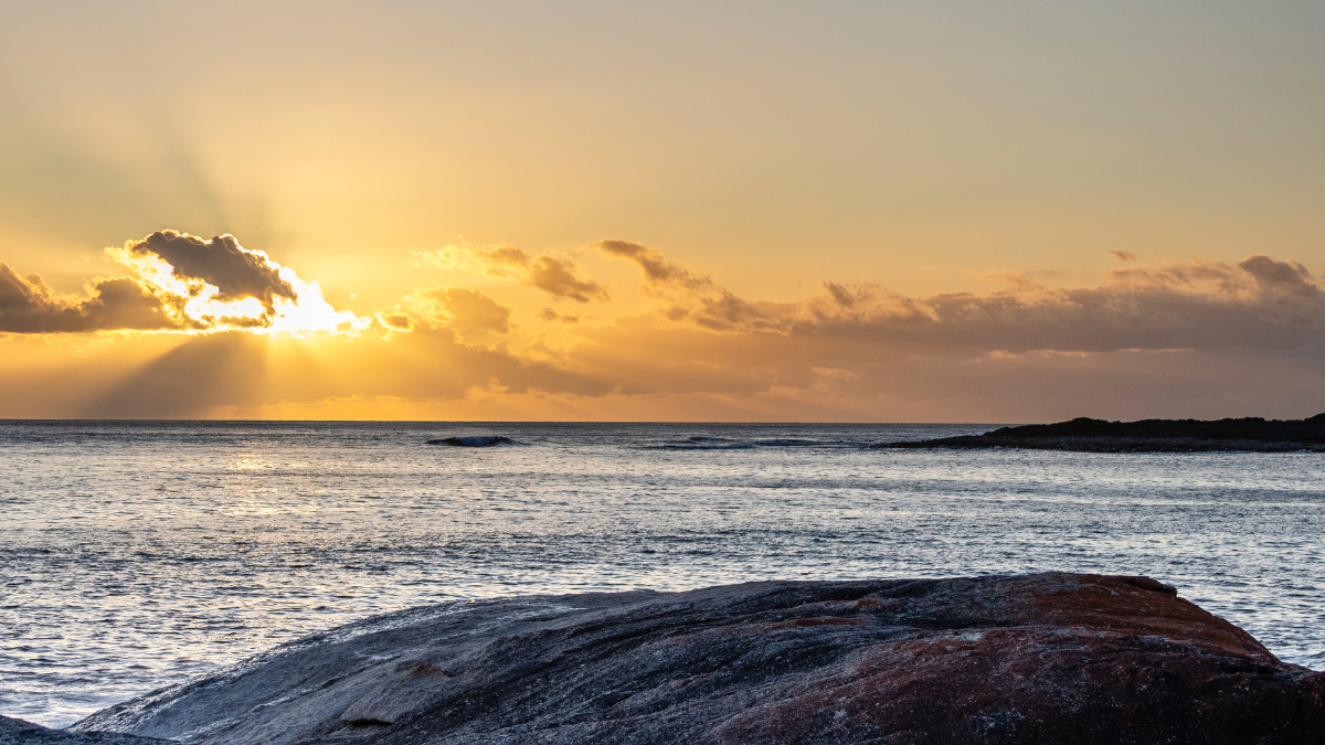 sunset at the ocean